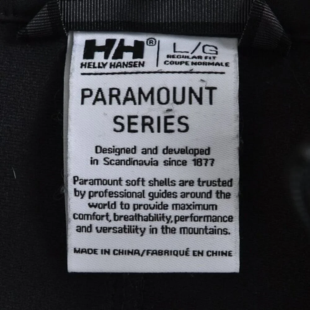 Helly Hansen Men's Paramount Softshell Jacket Black Water Resistant Size Large - Picture 6 of 12